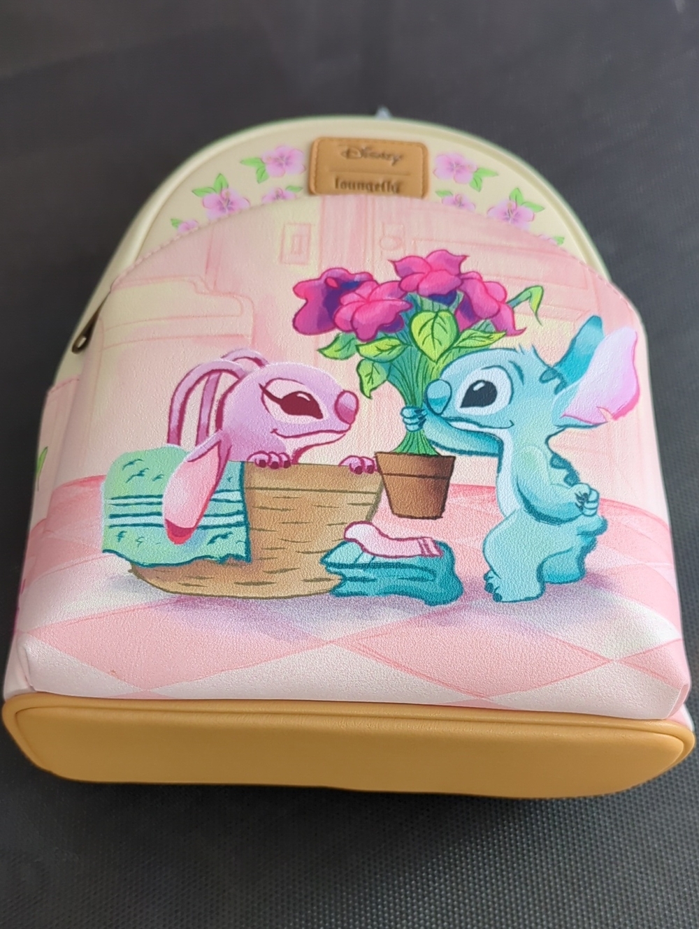 Disney Pink & Blue Stitch and Angel Kids Mini Backpack